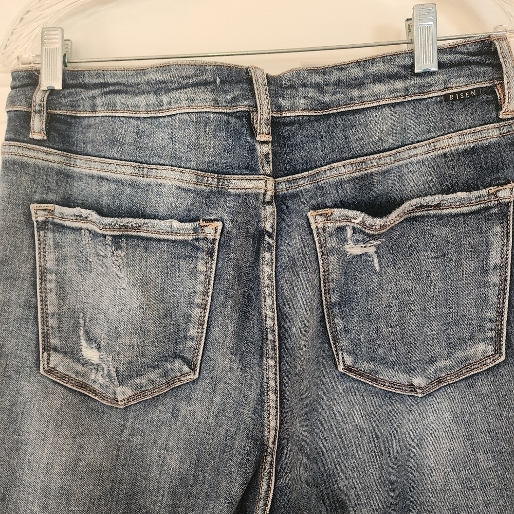 Risen high rise distressed girlfriend jeans  size 9/29 - Picture 10 of 14